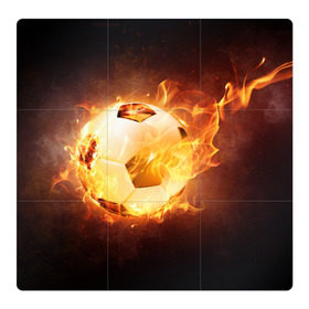 Магнитный плакат 3Х3 с принтом Огненный мяч , Полимерный материал с магнитным слоем | 9 деталей размером 9*9 см | Тематика изображения на принте: 