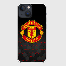 Чехол для iPhone 13 mini с принтом МАНЧЕСТЕР ЮНАЙТЕД | FCMU | MANCHESTER UNITED ,  |  | fc | fcmu | football | football club | manchester united | sport | манчестер юнайтед | спорт | фк | фкмю | футбол | футбольный клуб