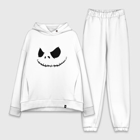 Женский костюм хлопок Oversize с принтом Хеллоуин ,  |  | 31 октября | all hallows even | halloween | день всех святых | джек | праздник | самайн | светильник | символ | тыква | фредд | хеллоуин | хеллуин | хелуин | хэллоуин | хэллуин | хэлуин