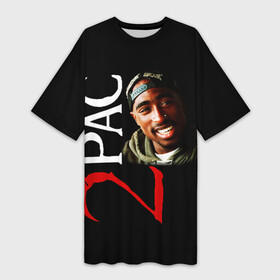 Платье-футболка 3D с принтом 2pac ,  |  | 2pac | nigga | oldschool | pac | rap | нигга | олдскулл | пак | рэп | тупак