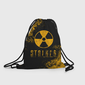 Рюкзак-мешок 3D с принтом S.T.A.L.K.E.R. , 100% полиэстер | плотность ткани — 200 г/м2, размер — 35 х 45 см; лямки — толстые шнурки, застежка на шнуровке, без карманов и подкладки | game | stalker | зона | игра | радиация | сталкер | чернобыль