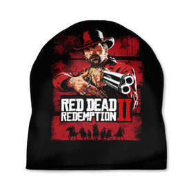 Шапка 3D с принтом Red Dead Redemption , 100% полиэстер | универсальный размер, печать по всей поверхности изделия | dead | gamer | john | marston | rdr | red | redemption | rockstar | shooter | western | вестерн | джон | марстон | шутер