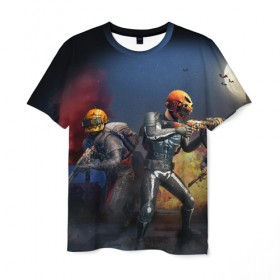 Мужская футболка 3D с принтом PUBG HALLOWEEN , 100% полиэфир | прямой крой, круглый вырез горловины, длина до линии бедер | battle royal | playerunknowns battlegrounds | pubg | пабг | пубг