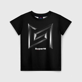 Детская футболка 3D с принтом SuperM , 100% гипоаллергенный полиэфир | прямой крой, круглый вырез горловины, длина до линии бедер, чуть спущенное плечо, ткань немного тянется | baekhyun | k pop | kai | lucas | mark | super m | superm | taemin | taeyong | ten | к поп | музыка | супер м | суперм