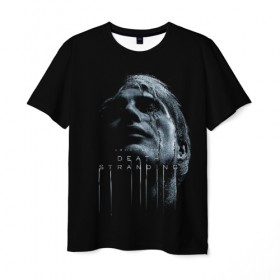 Мужская футболка 3D с принтом DEATH STRANDING , 100% полиэфир | прямой крой, круглый вырез горловины, длина до линии бедер | death stranding | kojima | kojima productions | кодзима | мадс микельсон | норман ридус