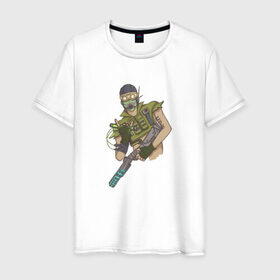 Мужская футболка хлопок с принтом Apex Legends (Октейн) , 100% хлопок | прямой крой, круглый вырез горловины, длина до линии бедер, слегка спущенное плечо. | 