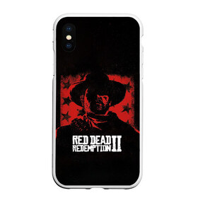 Чехол для iPhone XS Max матовый с принтом Red Dead Redemption , Силикон | Область печати: задняя сторона чехла, без боковых панелей | dead | gamer | john | marston | rdr | red | redemption | rockstar | shooter | western | вестерн | джон | марстон | шутер