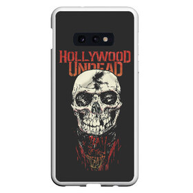 Чехол для Samsung S10E с принтом Hollywood Undead , Силикон | Область печати: задняя сторона чехла, без боковых панелей | hollywood | logo | mask | rap | rock | skull | undead | голливуд | лого | логотип | маски | нежить | реп | рок | рэп | череп | черепа