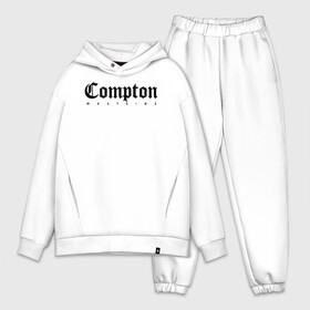 Мужской костюм хлопок OVERSIZE с принтом Compton west side ,  |  | compton | west side | вест сайд | вестсайд | западная сторона | западное побережье | калифорния | комптон | лос анджелес | надпись | реп | реперская | рэп