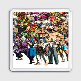 Магнит 55*55 с принтом Street Fighter Сharacters , Пластик | Размер: 65*65 мм; Размер печати: 55*55 мм | street fighter сharacters