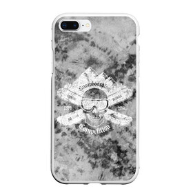 Чехол для iPhone 7Plus/8 Plus матовый с принтом tie-dye snowboarding , Силикон | Область печати: задняя сторона чехла, без боковых панелей | горы | зима | природа | снег | сноуборд | спорт