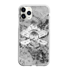 Чехол для iPhone 11 Pro матовый с принтом tie-dye snowboarding , Силикон |  | горы | зима | природа | снег | сноуборд | спорт