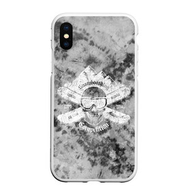 Чехол для iPhone XS Max матовый с принтом tie-dye snowboarding , Силикон | Область печати: задняя сторона чехла, без боковых панелей | горы | зима | природа | снег | сноуборд | спорт