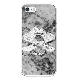 Чехол для iPhone 5/5S матовый с принтом tie-dye snowboarding , Силикон | Область печати: задняя сторона чехла, без боковых панелей | горы | зима | природа | снег | сноуборд | спорт