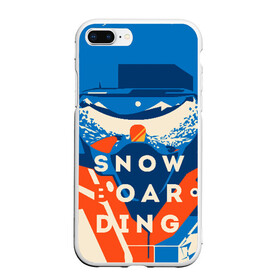 Чехол для iPhone 7Plus/8 Plus матовый с принтом SNOW BOAR DING , Силикон | Область печати: задняя сторона чехла, без боковых панелей | горы | зима | природа | снег | сноуборд | спорт
