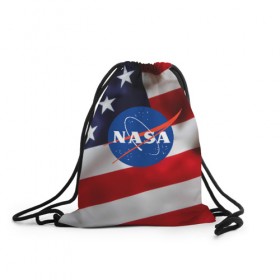 Рюкзак-мешок 3D с принтом NASA USA , 100% полиэстер | плотность ткани — 200 г/м2, размер — 35 х 45 см; лямки — толстые шнурки, застежка на шнуровке, без карманов и подкладки | nasa | space x | spacex | usa | астронавт | астронавтика | космонавт | наса | сша