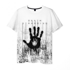 Мужская футболка 3D с принтом DEATH STRANDING , 100% полиэфир | прямой крой, круглый вырез горловины, длина до линии бедер | death stranding | kojima | kojima productions | кодзима | мадс микельсон | норман ридус