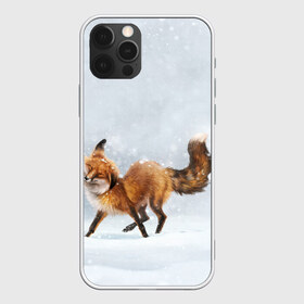 Чехол для iPhone 12 Pro Max с принтом Зимняя лисичка , Силикон |  | Тематика изображения на принте: зима | лис | лиса | лисичка | рыжая | снег | снежинки | фыр фыр