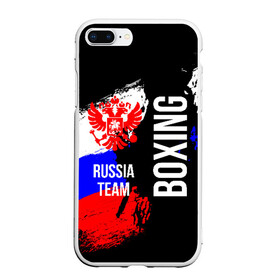 Чехол для iPhone 7Plus/8 Plus матовый с принтом Boxing Russia Team , Силикон | Область печати: задняя сторона чехла, без боковых панелей | boxer | boxing | russia team | бокс | боксер | сборная россии | тайский бокс