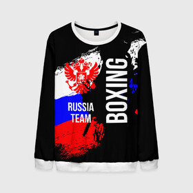 Мужской свитшот 3D с принтом Boxing Russia Team , 100% полиэстер с мягким внутренним слоем | круглый вырез горловины, мягкая резинка на манжетах и поясе, свободная посадка по фигуре | boxer | boxing | russia team | бокс | боксер | сборная россии | тайский бокс