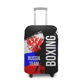 Чехол для чемодана 3D с принтом Boxing Russia Team , 86% полиэфир, 14% спандекс | двустороннее нанесение принта, прорези для ручек и колес | boxer | boxing | russia team | бокс | боксер | сборная россии | тайский бокс