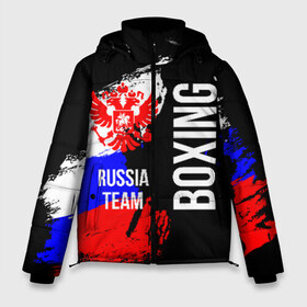 Мужская зимняя куртка 3D с принтом Boxing Russia Team , верх — 100% полиэстер; подкладка — 100% полиэстер; утеплитель — 100% полиэстер | длина ниже бедра, свободный силуэт Оверсайз. Есть воротник-стойка, отстегивающийся капюшон и ветрозащитная планка. 

Боковые карманы с листочкой на кнопках и внутренний карман на молнии. | Тематика изображения на принте: boxer | boxing | russia team | бокс | боксер | сборная россии | тайский бокс