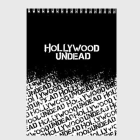 Скетчбук с принтом HOLLYWOOD UNDEAD , 100% бумага
 | 48 листов, плотность листов — 100 г/м2, плотность картонной обложки — 250 г/м2. Листы скреплены сверху удобной пружинной спиралью | deuce | hollywood undead | hu | j dog | shady jeff | голливуд | голливудская нежить | даниэль мурильо | джордан террелл | джордж артур рейган | дилан альварес | мэттью сент клер | нежить