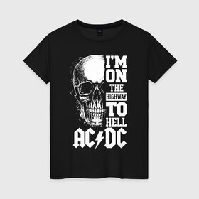 Женская футболка хлопок с принтом AC/DC , 100% хлопок | прямой крой, круглый вырез горловины, длина до линии бедер, слегка спущенное плечо | ac dc | acdc | acdc ас дс | австралийская | ангус янг | асдс | блюз | группа | крис слэйд | метал | молния | музыка | певцы | рок | рок н ролл | стиви янг | хард | хардрок | эксл роуз