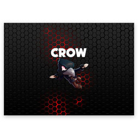 Поздравительная открытка с принтом BRAWL STARS CROW , 100% бумага | плотность бумаги 280 г/м2, матовая, на обратной стороне линовка и место для марки
 | brawl stars | bull | colt | crow | leon | stars | берли | бо | брок | ворон | джесси | динамайк | дэррил | кольт | леон | мортис | нита | пайпер | пенни | поко | пэм | рикошет | спайк | фрэнк | шелли | эль примо