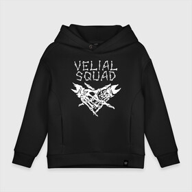 Детское худи Oversize хлопок с принтом VELIAL SQUAD  , френч-терри — 70% хлопок, 30% полиэстер. Мягкий теплый начес внутри —100% хлопок | боковые карманы, эластичные манжеты и нижняя кромка, капюшон на магнитной кнопке | velial squad | велиал сквад