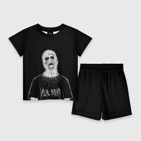 Детский костюм с шортами 3D с принтом Velial Squad ,  |  | Тематика изображения на принте: horror | music | rap | redvelsqd | rock | музыка | рок | рэп | хоррор