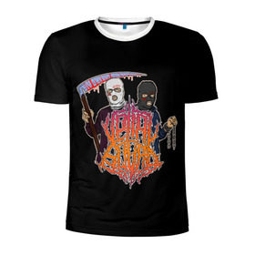 Мужская футболка 3D спортивная с принтом Velial Squad , 100% полиэстер с улучшенными характеристиками | приталенный силуэт, круглая горловина, широкие плечи, сужается к линии бедра | Тематика изображения на принте: horror | music | rap | redvelsqd | rock | музыка | рок | рэп | хоррор