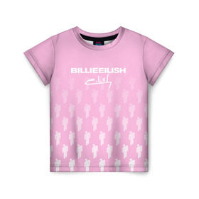 Детская футболка 3D с принтом BILLIE EILISH , 100% гипоаллергенный полиэфир | прямой крой, круглый вырез горловины, длина до линии бедер, чуть спущенное плечо, ткань немного тянется | be | billie | billie eilish | blohsh | ghoul | билли | билли айлиш