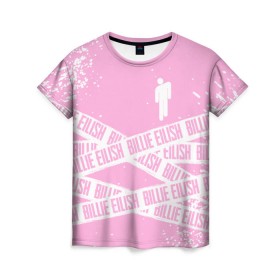 Женская футболка 3D с принтом BILLIE EILISH , 100% полиэфир ( синтетическое хлопкоподобное полотно) | прямой крой, круглый вырез горловины, длина до линии бедер | be | billie | billie eilish | blohsh | ghoul | билли | билли айлиш