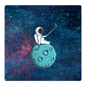 Магнитный плакат 3Х3 с принтом Сэлфи Космонавта , Полимерный материал с магнитным слоем | 9 деталей размером 9*9 см | galaxy | moon | вселенная | галактика | звезды | космонавт | космос | луна | месяц | сэлфи | сэлфипалка
