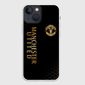 Чехол для iPhone 13 mini с принтом МАНЧЕСТЕР ЮНАЙТЕД GOLD ,  |  | fc | fcmu | football | football club | manchester united | red devils | sport | красные дьяволы | манчестер юнайтед | спорт | фк | фкмю | футбол | футбольный клуб