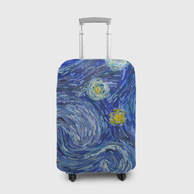 Чехол для чемодана 3D с принтом Полотно ван Гога , 86% полиэфир, 14% спандекс | двустороннее нанесение принта, прорези для ручек и колес | texture | абстракция | акварель | ван гог | звезды | краски | небо | облака | солнце | текстура