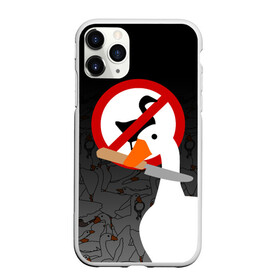 Чехол для iPhone 11 Pro Max матовый с принтом Untitled Goose Game , Силикон |  | goose | goose game | honk | untitled goose game | гусь | гусь игра | злой гусь | игра про гуся | кря | отвратительный гусь