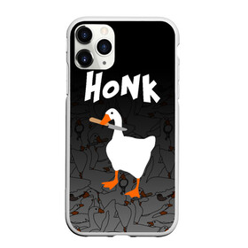 Чехол для iPhone 11 Pro Max матовый с принтом Untitled Goose Game , Силикон |  | goose | goose game | honk | untitled goose game | гусь | гусь игра | злой гусь | игра про гуся | кря | отвратительный гусь