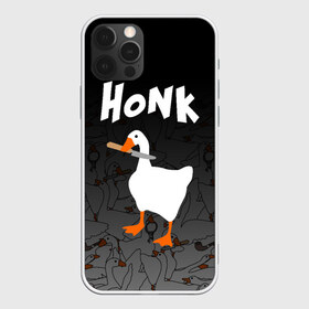 Чехол для iPhone 12 Pro Max с принтом Untitled Goose Game , Силикон |  | Тематика изображения на принте: goose | goose game | honk | untitled goose game | гусь | гусь игра | злой гусь | игра про гуся | кря | отвратительный гусь