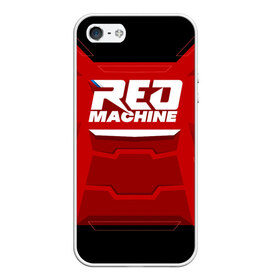 Чехол для iPhone 5/5S матовый с принтом Red Machine , Силикон | Область печати: задняя сторона чехла, без боковых панелей | hockey | red | russia | team | красная | машина | россия | сборная | хоккей