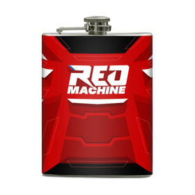 Фляга с принтом Red Machine , металлический корпус | емкость 0,22 л, размер 125 х 94 мм. Виниловая наклейка запечатывается полностью | hockey | red | russia | team | красная | машина | россия | сборная | хоккей