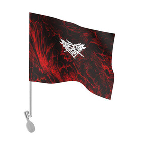 Флаг для автомобиля с принтом VELIAL SQUAD RED ABSTRACT , 100% полиэстер | Размер: 30*21 см | velial squad | велиал сквад
