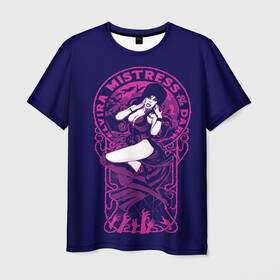 Мужская футболка 3D с принтом Эльвира , 100% полиэфир | прямой крой, круглый вырез горловины, длина до линии бедер | elvira | mistress of the dark | арт | девушка | эльвира | эльвира  повелительница тьмы