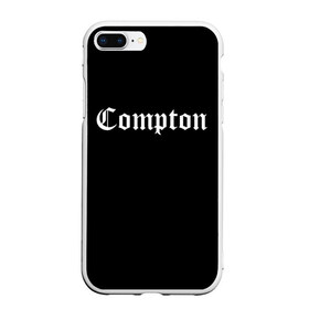 Чехол для iPhone 7Plus/8 Plus матовый с принтом COMPTON , Силикон | Область печати: задняя сторона чехла, без боковых панелей | Тематика изображения на принте: compton | dj yella | dr. dre | eazy e | ice cube | mc ren | n.w.a | nwa | straight outta compton | west side | западная сторона | комптон