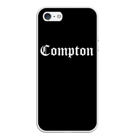 Чехол для iPhone 5/5S матовый с принтом COMPTON , Силикон | Область печати: задняя сторона чехла, без боковых панелей | compton | dj yella | dr. dre | eazy e | ice cube | mc ren | n.w.a | nwa | straight outta compton | west side | западная сторона | комптон