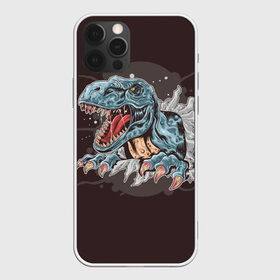 Чехол для iPhone 12 Pro Max с принтом T-Rex , Силикон |  | Тематика изображения на принте: art | dino | dinos | dinosaur | raptor | style | trex | velociraptor | арт | динозавр | мир юрского периода | ти рекс | ящер