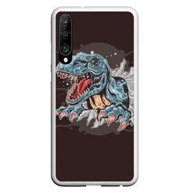 Чехол для Honor P30 с принтом T-Rex , Силикон | Область печати: задняя сторона чехла, без боковых панелей | Тематика изображения на принте: art | dino | dinos | dinosaur | raptor | style | trex | velociraptor | арт | динозавр | мир юрского периода | ти рекс | ящер