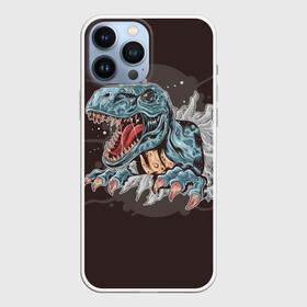 Чехол для iPhone 13 Pro Max с принтом T Rex ,  |  | Тематика изображения на принте: art | dino | dinos | dinosaur | raptor | style | trex | velociraptor | арт | динозавр | мир юрского периода | ти рекс | ящер