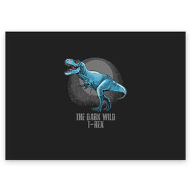 Поздравительная открытка с принтом Dinosaur t-rex , 100% бумага | плотность бумаги 280 г/м2, матовая, на обратной стороне линовка и место для марки
 | art | dino | dinos | dinosaur | raptor | style | trex | velociraptor | арт | динозавр | мир юрского периода | ти рекс | ящер
